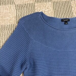 Talbots Women's Textured Knit Sweater in Blue